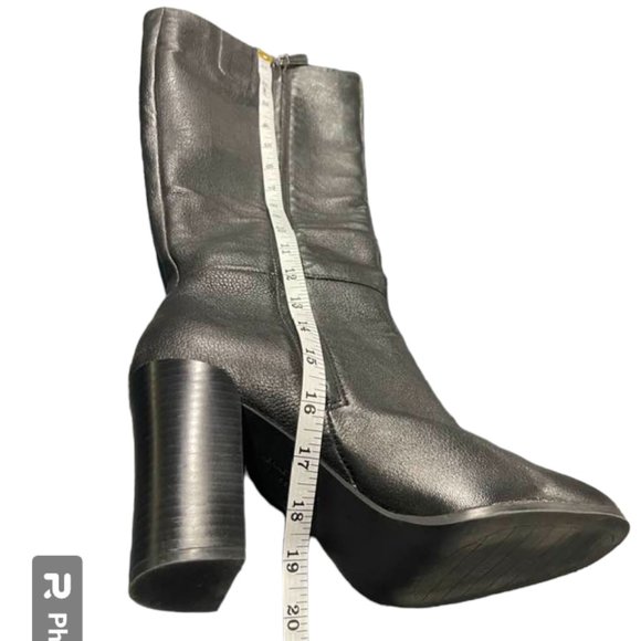 Kenneth Cole New York Tall Genuine Leather Boots Black - size 8.5 - Picture 12 of 16